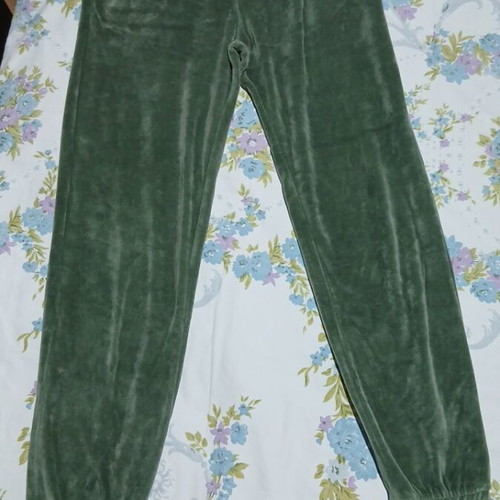 Velour pants Paco & Co medium mint green like new