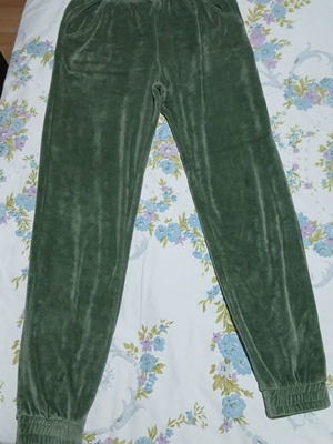 Velour pants Paco & Co medium mint green like new