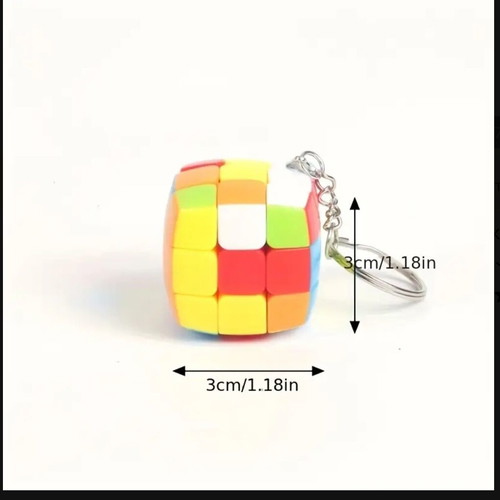 Mini cube keychain new made of durable plastic