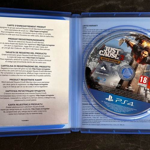 Just Cause 3 PS4 Game Gold Edition like new