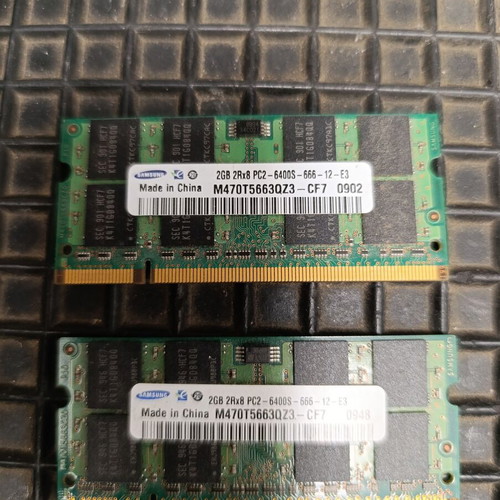 Samsung DDR2 RAM 4GB (2x2) 666 used for laptop