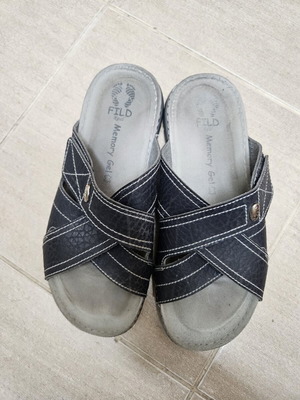 Fild Anatomic men's leather slippers used, navy, size 44