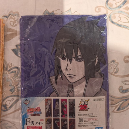 Naruto and Sasuke Kuji prize towels new, sealed