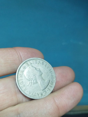 Νόμισμα Two Shillings μεταχειρισμένο, έμβλημα Ηνωμένου Βασιλείου 1962
