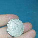 Νόμισμα Two Shillings μεταχειρισμένο, έμβλημα Ηνωμένου Βασιλείου 1962