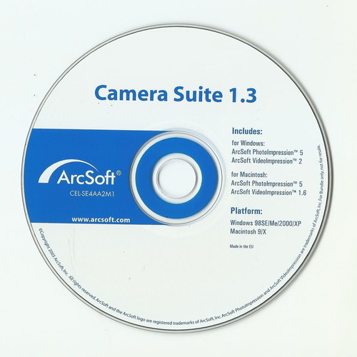 ArcSoft Camera Suite 1.3 software CD for Windows and Macintosh