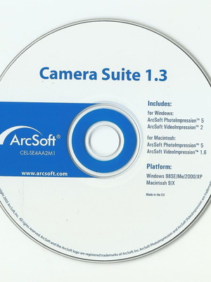 ArcSoft Camera Suite 1.3 software CD for Windows and Macintosh