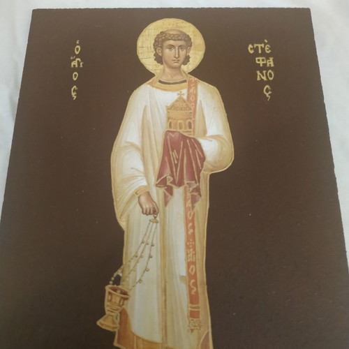 Handmade icon of Saint Stephen new, hand-painted