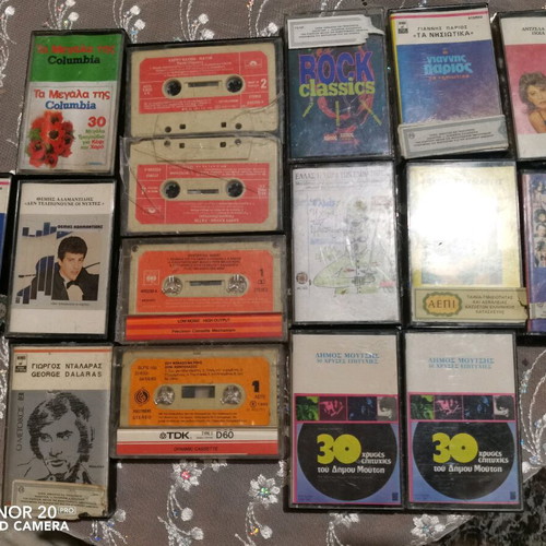 Audio cassette tapes used, pack of 16 music