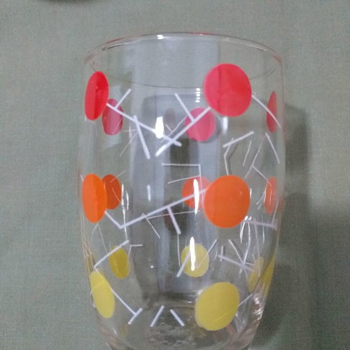 3 vintage water glasses
