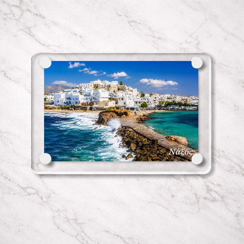 Acrylic fridge magnet 6x9cm – Naxos, Greek summer collection