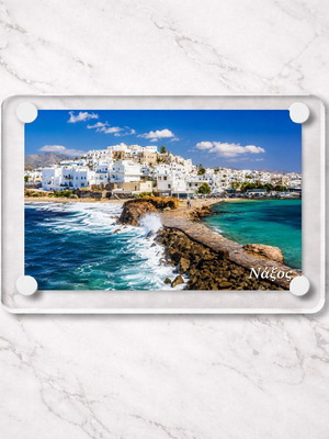 Acrylic fridge magnet 6x9cm – Naxos, Greek summer collection