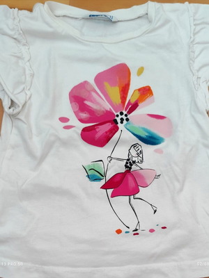 Mayoral T-shirt 104 cm like new, white and pink