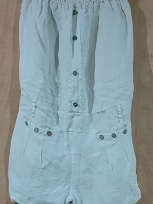 White Linen Strapless Romper One Size like new