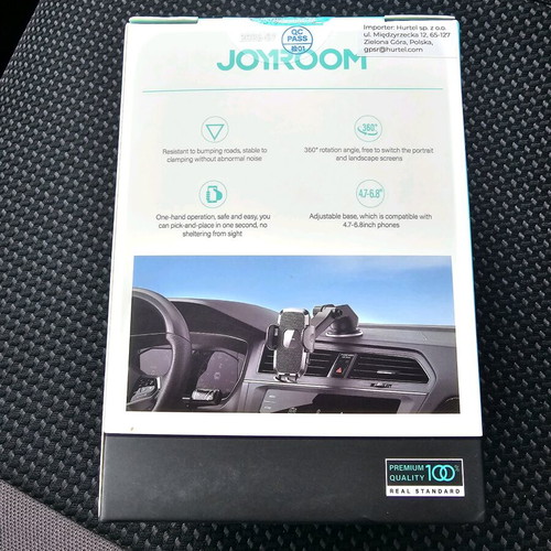 Joyroom JR-ZS259 Car Phone Holder 4.6" - 6.7" with Adjustable Hooks Black new