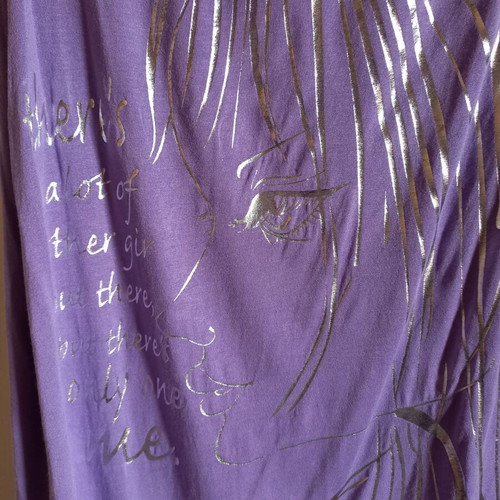 Purple sleeveless casual chic blouse like new, size S or M