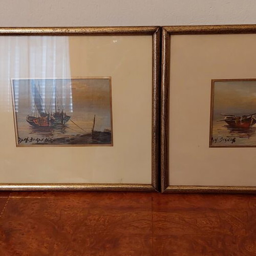 Seascape Paintings Set by Alexandros Dialetis like new