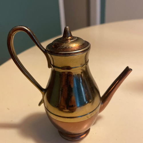Vintage miniature pitcher made of bronze and copper, like new