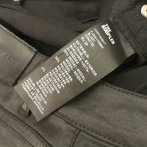 The Kooples leather-effect slim jeans new, black