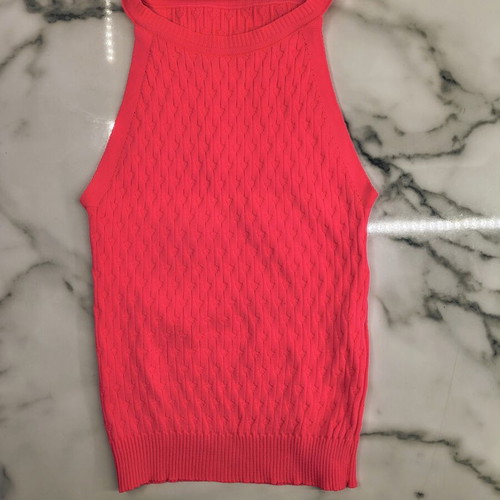 Runkera fuchsia knitted sleeveless top women M, like new