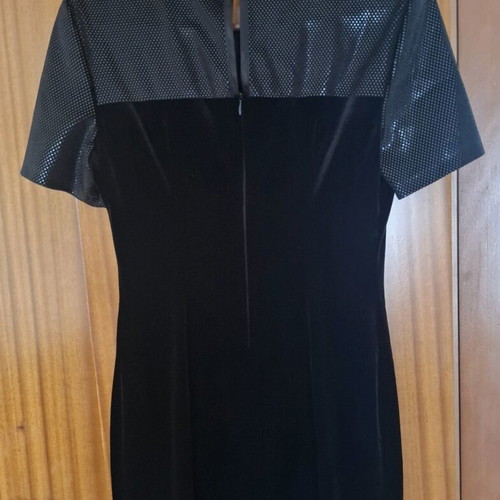 Black velvet midi dress like new EU46