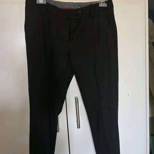 Black fabric pants straight fit size S used