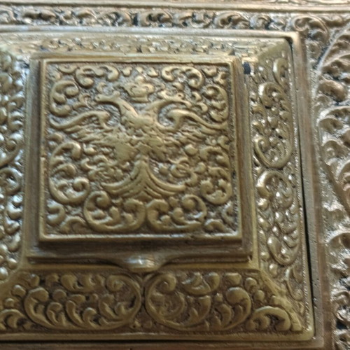Antique brass inkwell with artist's stamp, like new