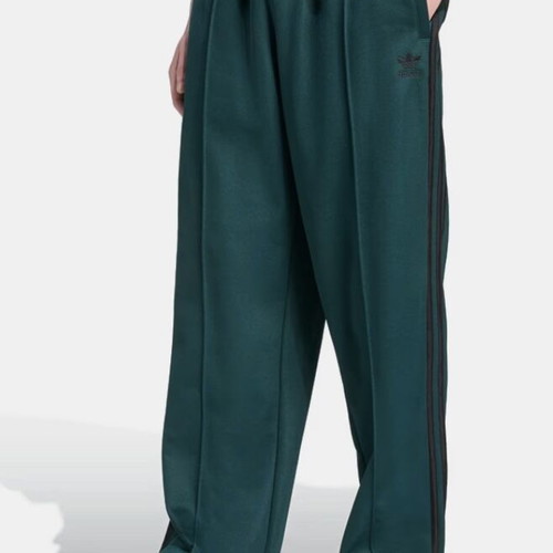 Adidas Baggy Fit Trackpants, black and green, size M
