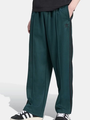 Adidas Baggy Fit Trackpants, black and green, size M