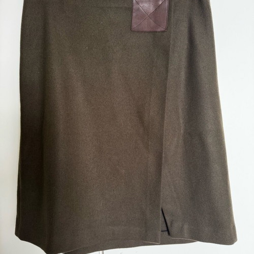 Zara wool skirt used, olive color, size EU 38