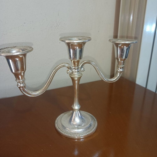 Vintage three-arm decorative candlestick 14 cm like new