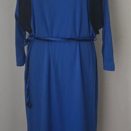 Vintage dress used, blue, size 40, 1980s