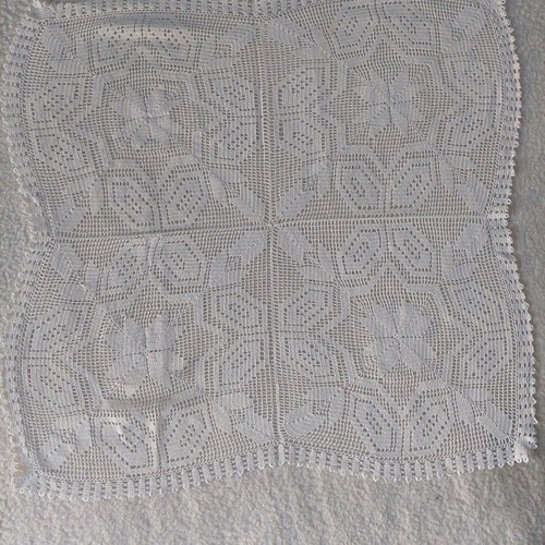 Handmade knitted embroideries like new, pack of 3, over 60 years old