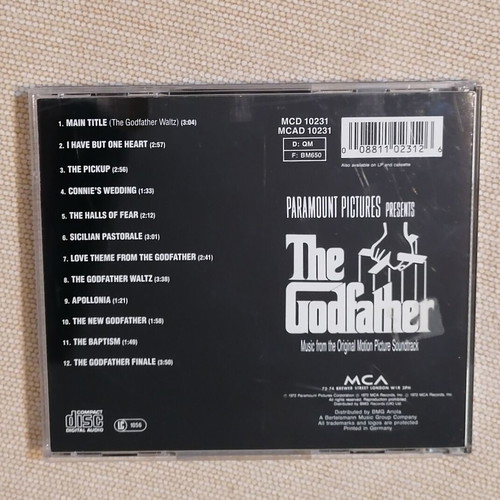 The Godfather Original Motion Picture Soundtrack CD used
