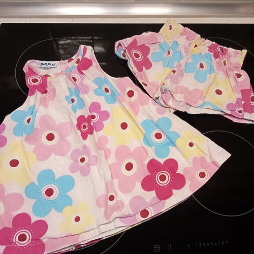 Bimbus dress and shorts set for 6 months, 68 cm, like new