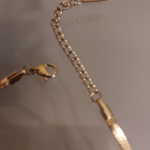 Gold-plated 14K necklace with multicolor zircon like new