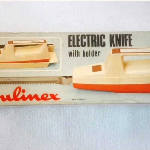 Vintage ηλεκτρικό μαχαίρι κουζίνας Moulinex σαν καινούργιο με βάση