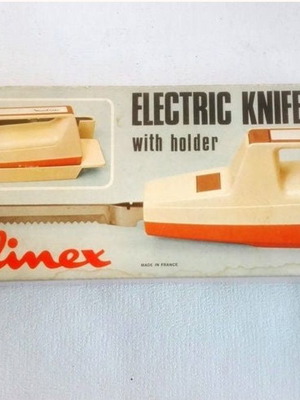 Vintage ηλεκτρικό μαχαίρι κουζίνας Moulinex σαν καινούργιο με βάση
