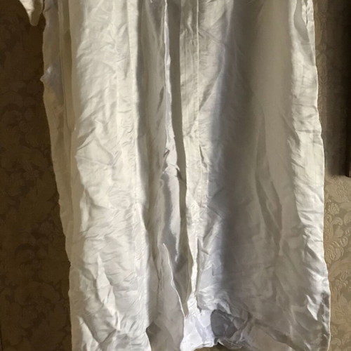 White women's silk kimono with handmade embroidery, size L like new