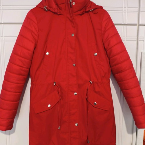 Women's jacket new size M red with detachable hood