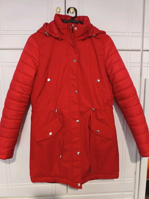 Women's jacket new size M red with detachable hood