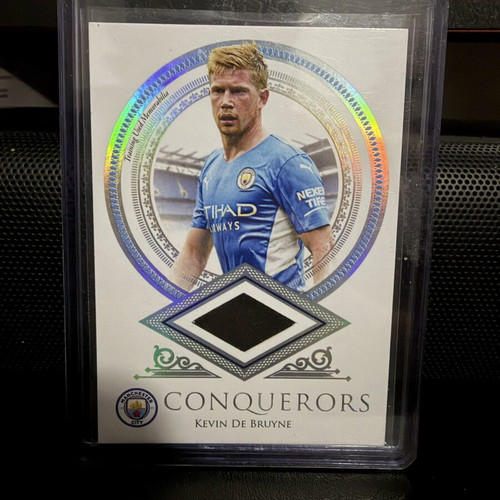 2021-22 Futera Conquerors Kevin De Bruyne 1/1 Man City Training Worn Shorts Patch card