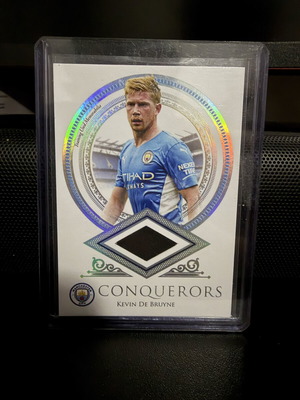 2021-22 Futera Conquerors Kevin De Bruyne 1/1 Man City Training Worn Shorts Patch card