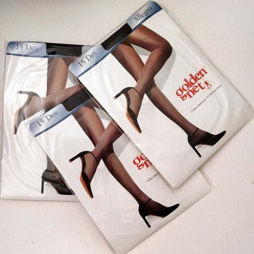 Golden Net Allegro 15 DEN tights pack of 3, size 4 XL, piombo