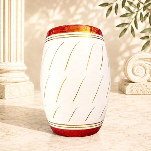 Porcelain vase with rose decoration