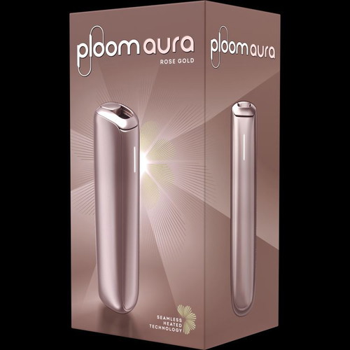 Ploom Aura heated tobacco device rose gold new