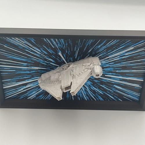 Star Wars Millennium Falcon Hueforge 3D printed embossed new