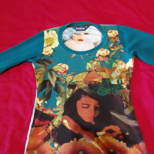 Desigual women's blouse used, colorful, size L