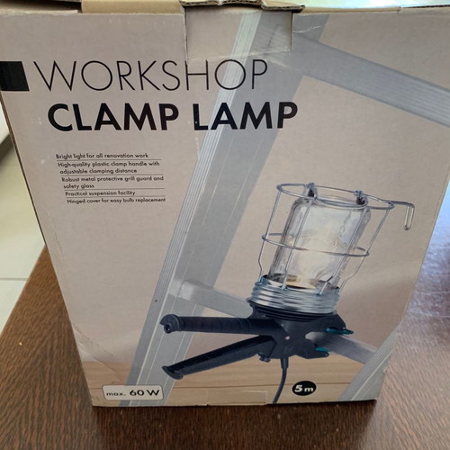 Workshop clamp lamp new with clamp or hanging option