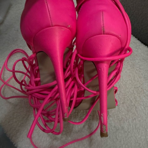 Gladiator heels refurbished, pink, size 37 with scratches